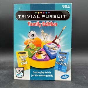 Trivial Pursuit Family Edition Quick Play Trivia for Whole Family Kids & Adults